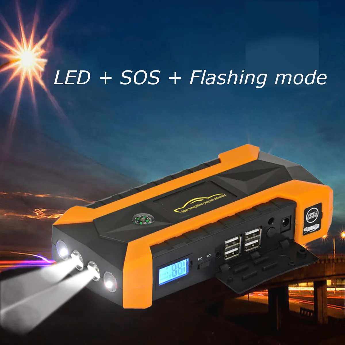 Multifunction Jump Starter 89800mAh 12V 4USB 600A Portable Car Battery Booster Charger Booster Power Bank Starting Device Multifunction Jump Starter 89800mAh 12V 4USB 600A Portable Car Battery Booster Charger Booster Power Bank Starting Device