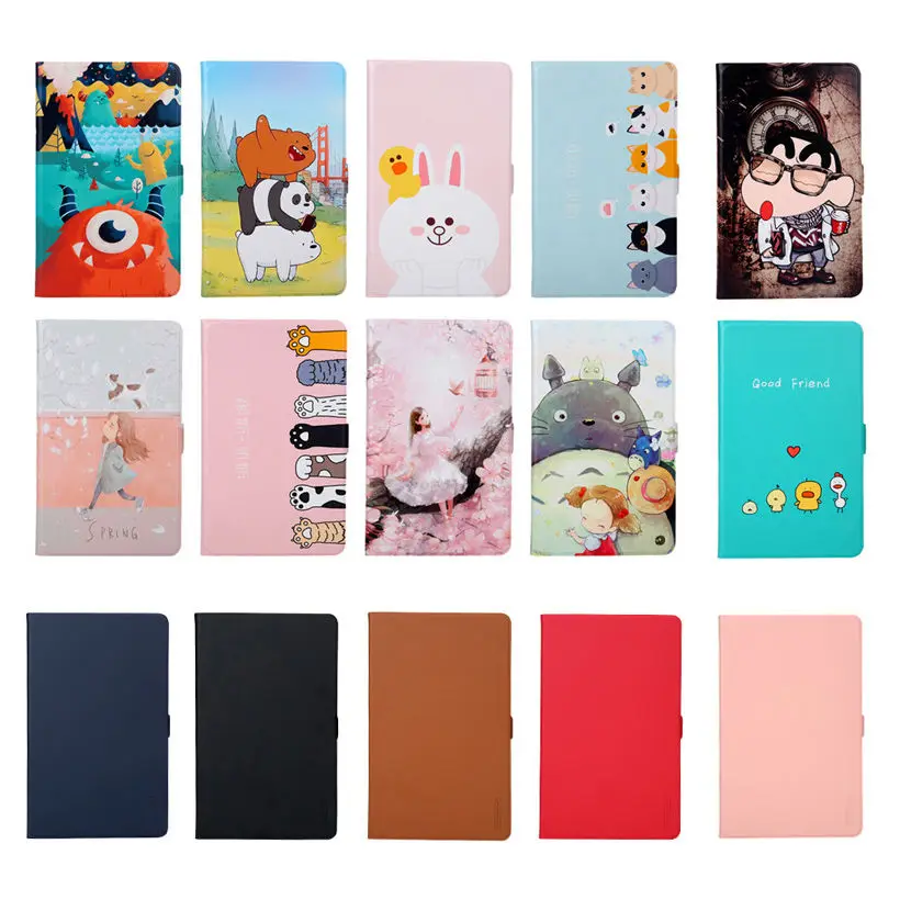 

Colorful Cute case For Xiaomi Mipad 4 Plus Mi Pad 4 Plus 10.1" Tablet Slim PU Leather Smart Sleep Stand Cover Funda + Flim + Pen