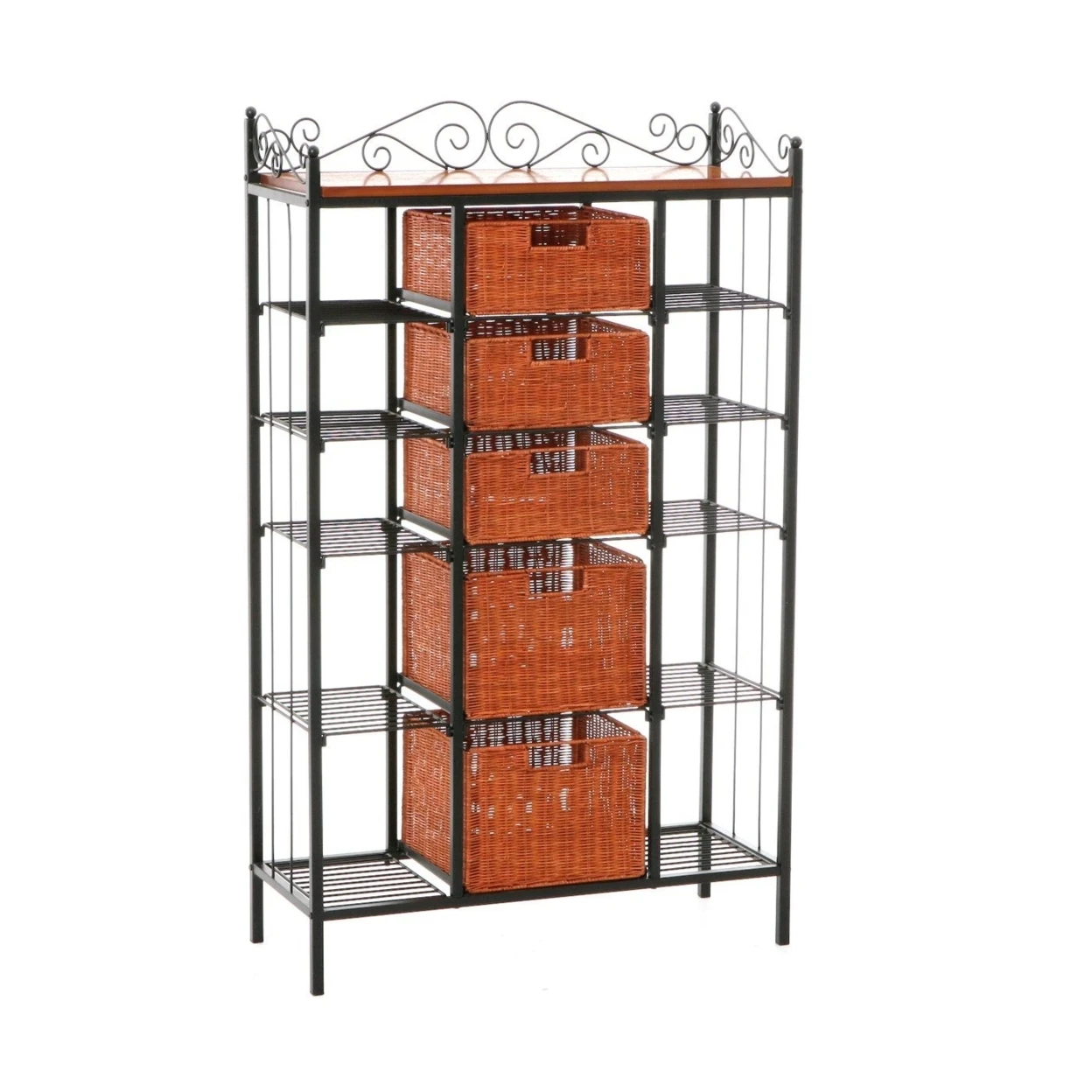 Manilla 5 Drawer стойка для пекарей черный ж/коричневый|Полки и держатели| |