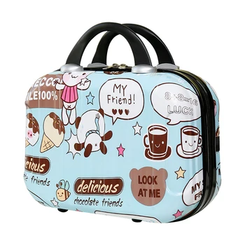 

Small Cartoon Travel Luggage Suitcase Hard Bag child Clothes Lady Clothes Beauty Toiletry Cosmetic Electronic Organizer Box Case