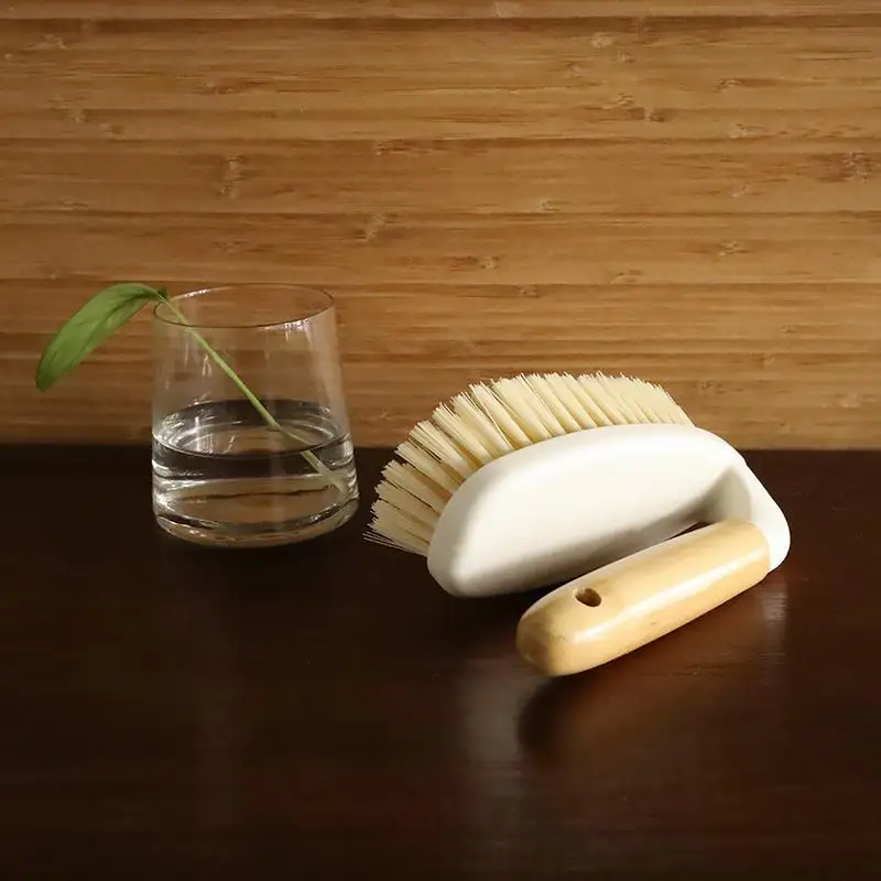 Bamboo Handle Cleaning Brushes Hand-Held Household Cleaning Brush Bathroom Bathtub Flow Table Floor Tile Shoes