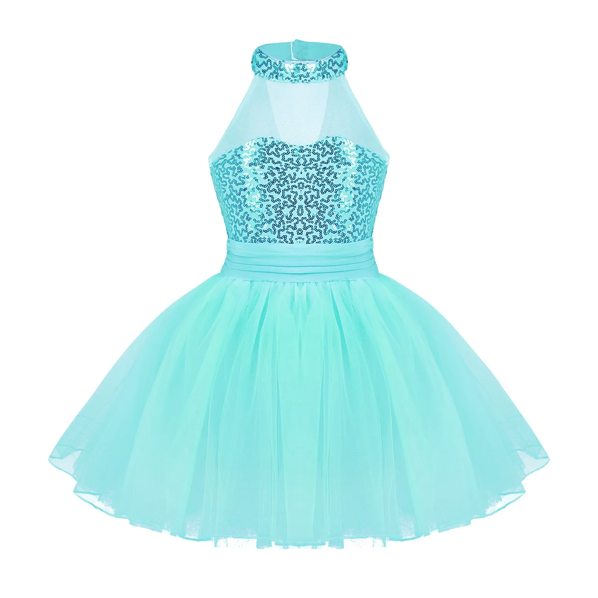 Children Sequins Fancy Costume Cosplay Girls Ballet Tutu Dress Ballet Dance Leotard Performance Stage Gymnastic Exercise Dress