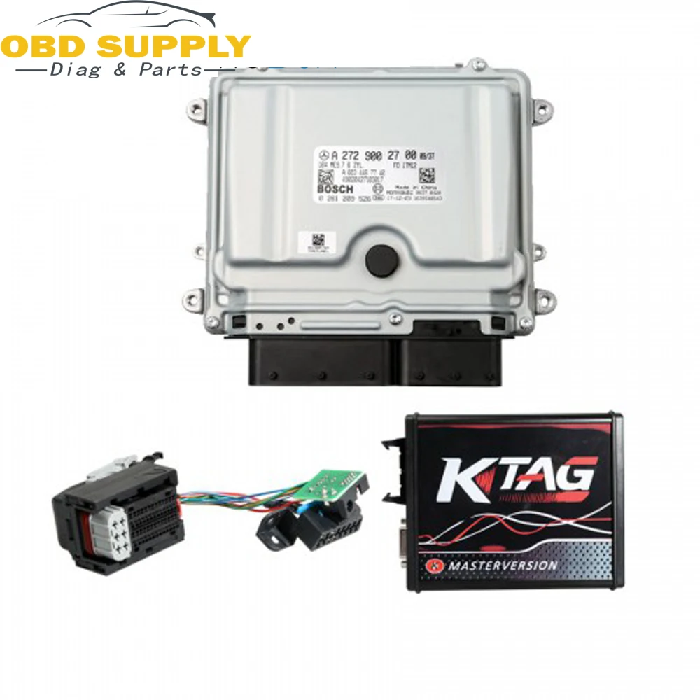 

MB ME9.7 ME 9.7 ECU ECM Engine Computer Programming with Renew Cable & V2.23 KTAG EU Online Version Firmware V7.020 Red PC Board