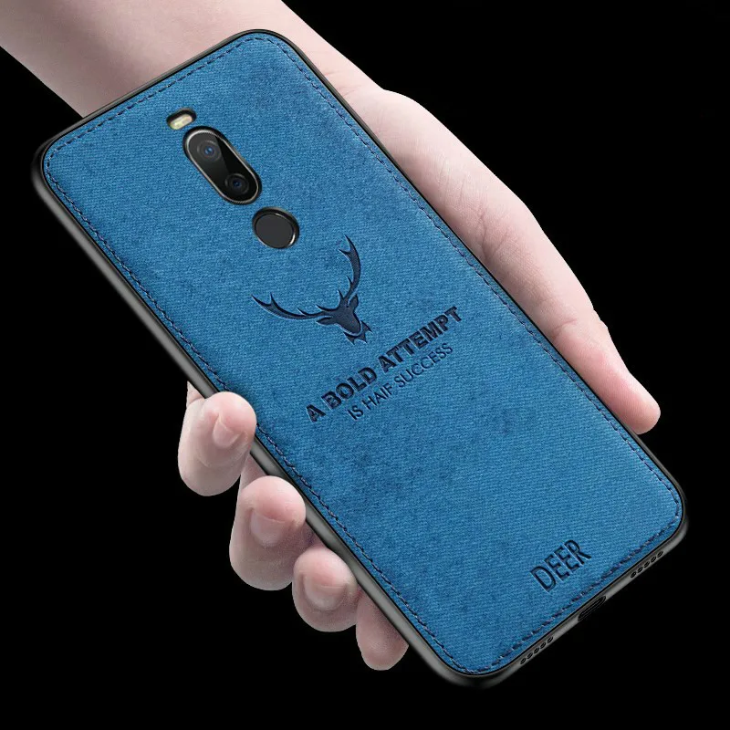 

For Meizu M16 Plus M16X V8 Pro X8 Back Cover Soft Silicone Edge Deer Pattern Fabric Capa For Meizu M8 M6 M5 Note M6S Coque Case