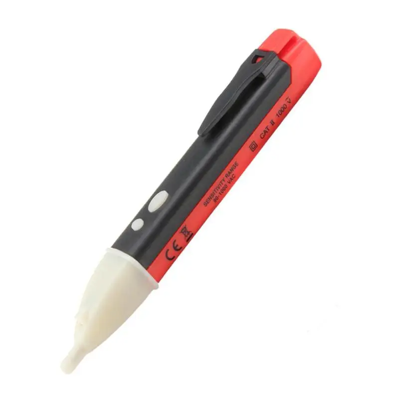 

Socket Wall AC Power Outlet Voltage Detector Sensor Tester Electric Test Pen Dual Buttons LED Light Voltage Indicator 90-1000V