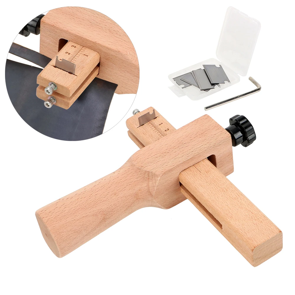 

Hand Cutting Tool DIY Wooden Strip Cutter Leather Strap Cutter Leather Craft Strip Belt Maker Leather Tools