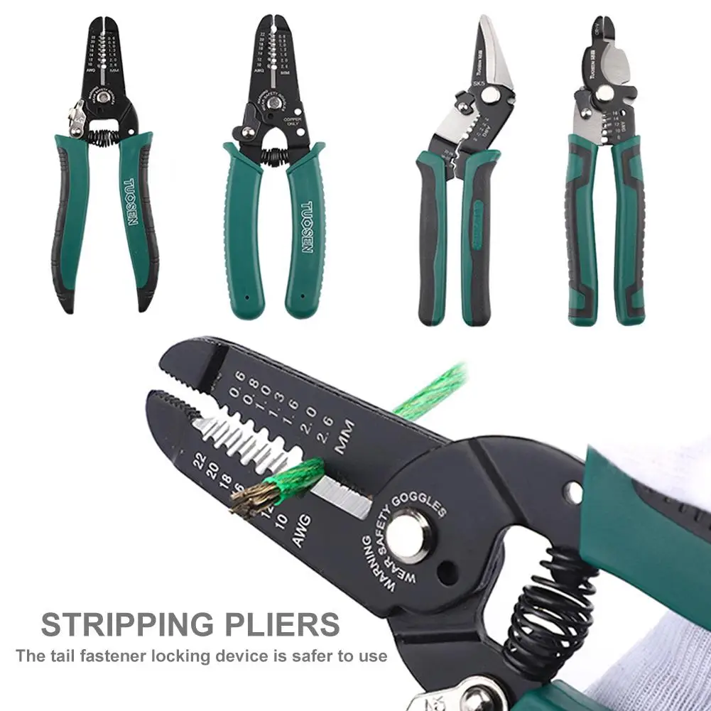 Hand Tools Multi-function Manual 7 Inch Stripping Pliers Labor-saving Durable Crimping Pliers Electrician Stripping Tools 