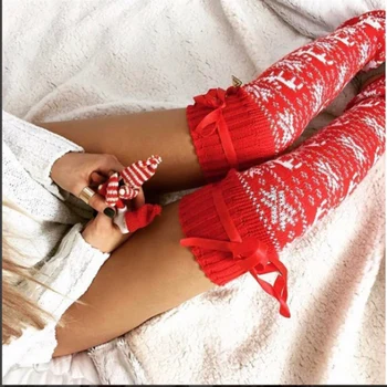 

Winter Warm Women Cable Knit Extra Long Boot Stockings Over Knee Thigh High School Girl Stocking