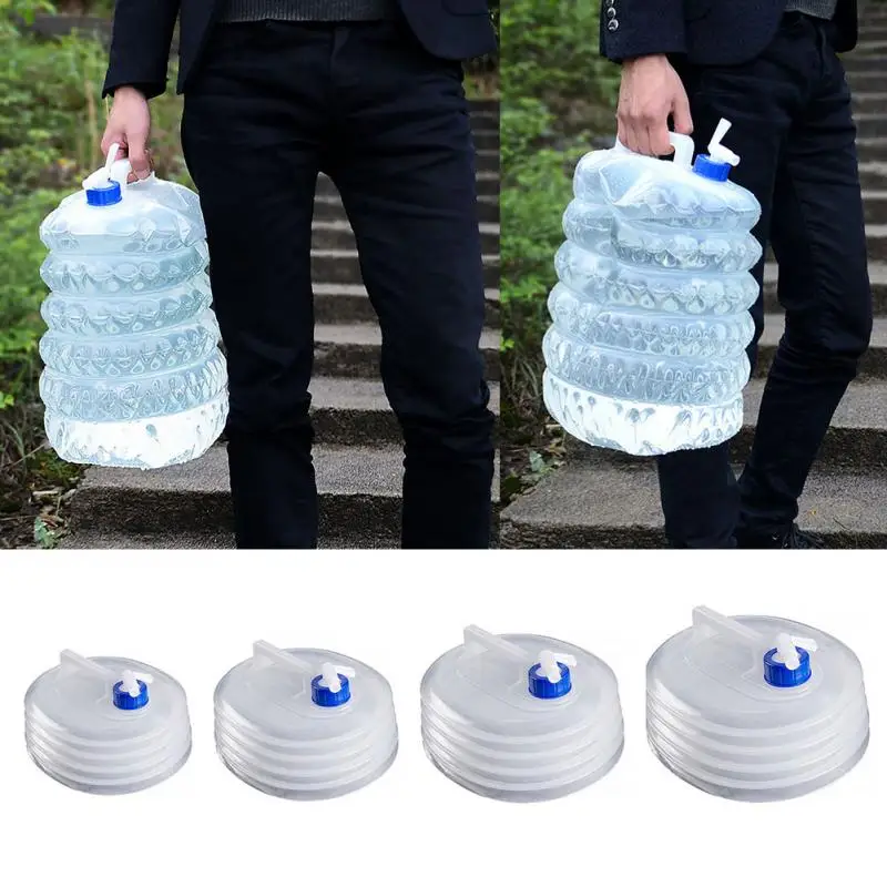 

5/8/10/15L Outdoor Collapsible Water Container Folding Bucket Storage PE Food Grade Camping foldable water bag