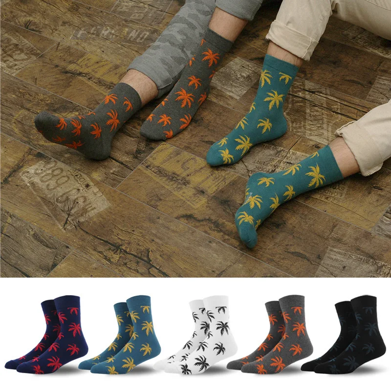 

Spring And Autumn New Pattern Male White Hose Socks Man In Socks Skate Socks Botany Flowers And Plants Socks