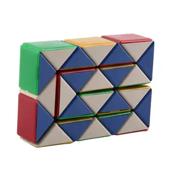 

5Pcs Snake Magic Cube Twist Jigsaw Puzzle Speed Magic Ruler 3D Snake Toys Children Educational Toys Special Christmas Gifts