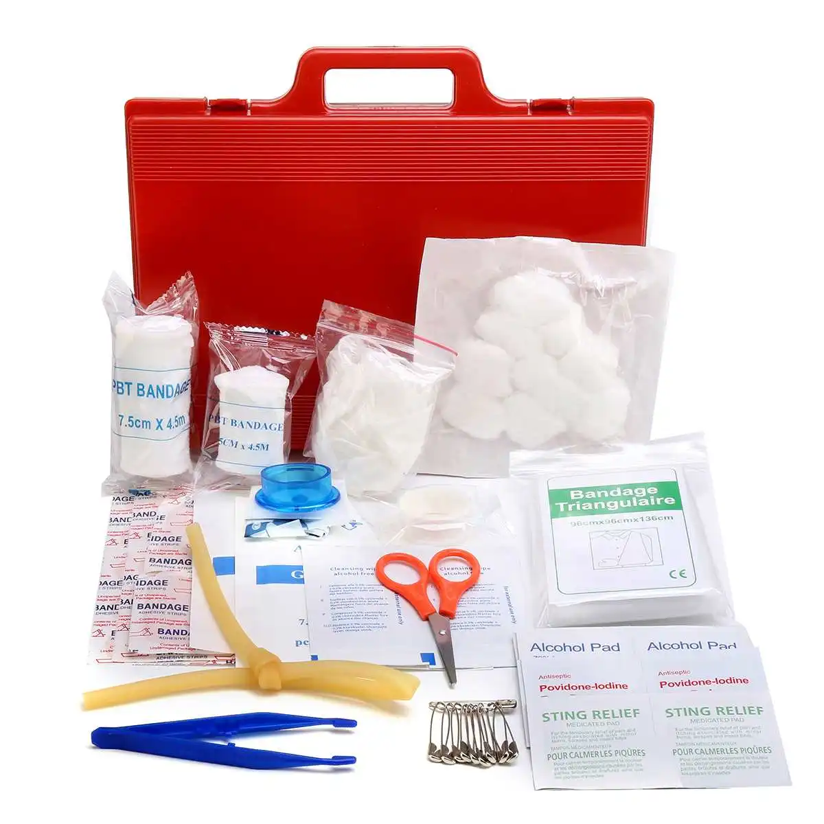 51 piezas seguro Camping senderismo coche primero ayuda caja de Kit de emergencia médica Kit Pack de tratamiento al aire libre supervivencia en la naturaleza