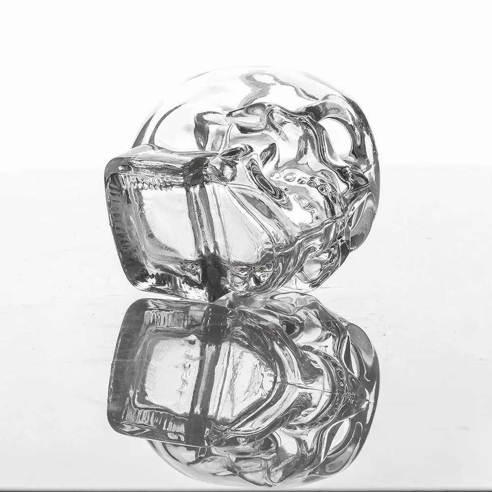 Кофейная кружка 3d прозрачная креативная стеклянная Хрустальная с черепом для