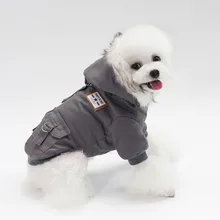 Простой дизайн, зимняя одежда для собак с капюшоном, размер S-xxl, супер теплая и мягкая хлопковая стеганая зимняя куртка для собак