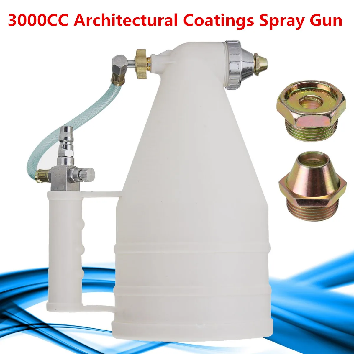 

External Wall Concrete Sprayer 3000CC Cement Mortar Architectural Coatings Spray Gu n Hopper Coating