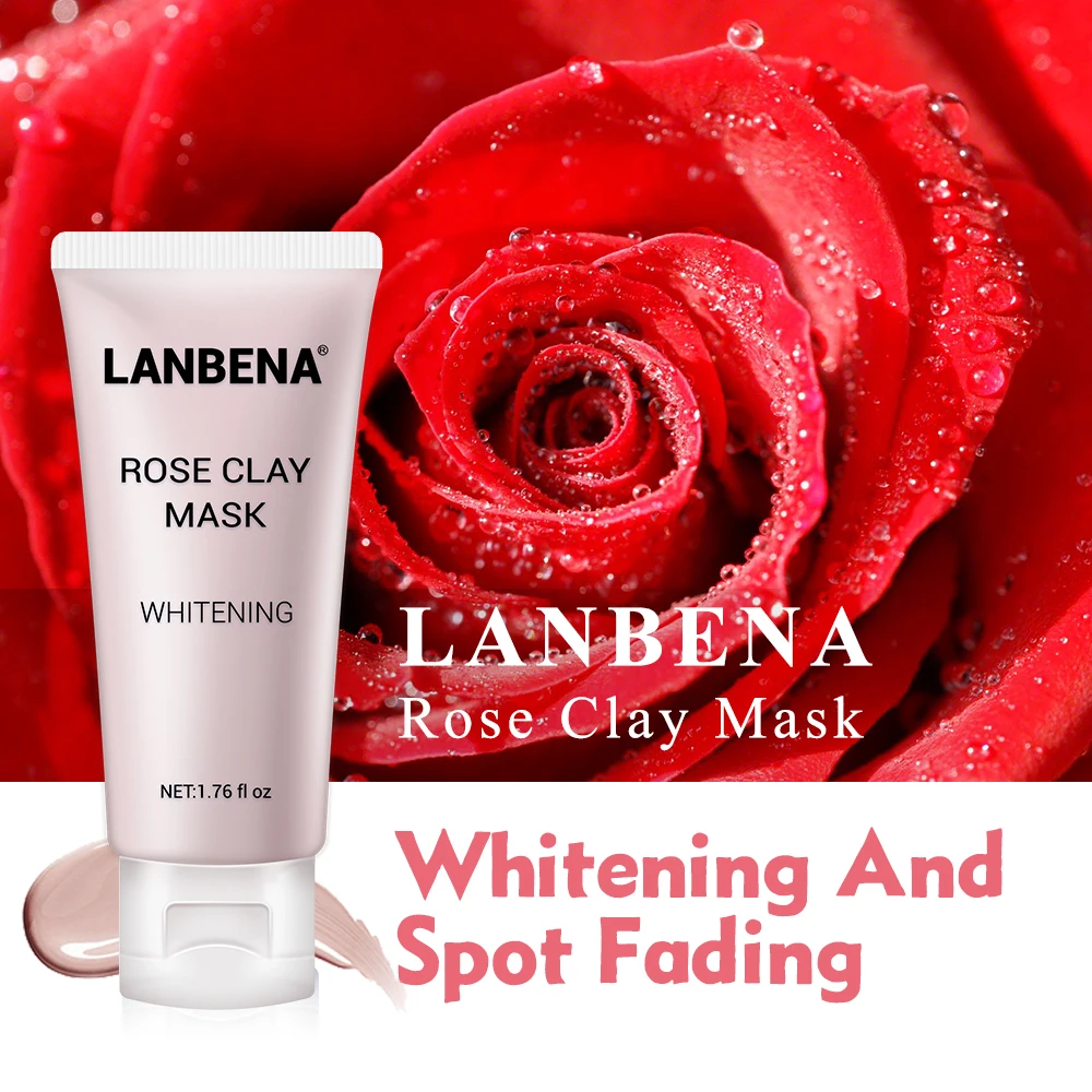 

LANBENA Rose Clay Face Mask Moisturizing Nourishing Deep Cleaning Remove Grease Shrinks Pores Oil Controlling Firming Skin Care