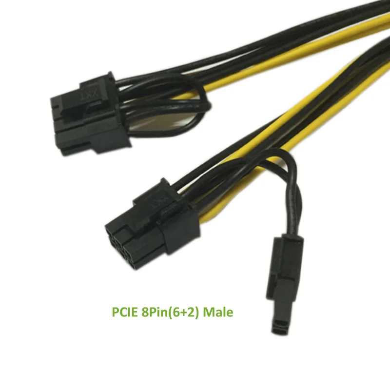 Ult лучший кабель PCI E PCIE 8P Женский на 2 порта двойной 8pin 6P + P Мужской GPU графическая