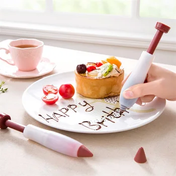 

Food Grade Kitchen Gadgets Squeeze Sauce Decor Icing Piping Pastry Nozzles Chocolate Syrup Cake Decorating Tools 1Pcs
