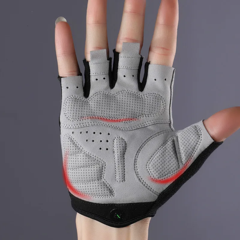 Мужские велосипедные перчатки половина пальца SBR ударопрочный дышащий Силикон гель уплотненный коврик спортивный мотобайк короткие рукавицы
