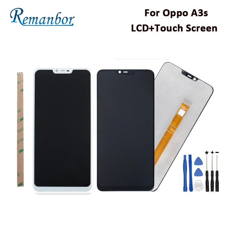 

Remanbor For Oppo A3s LCD Display And Touch Screen Perfect Repair Parts For Oppo A3s Digital Accessory +Tools And Adhesive 6.2''