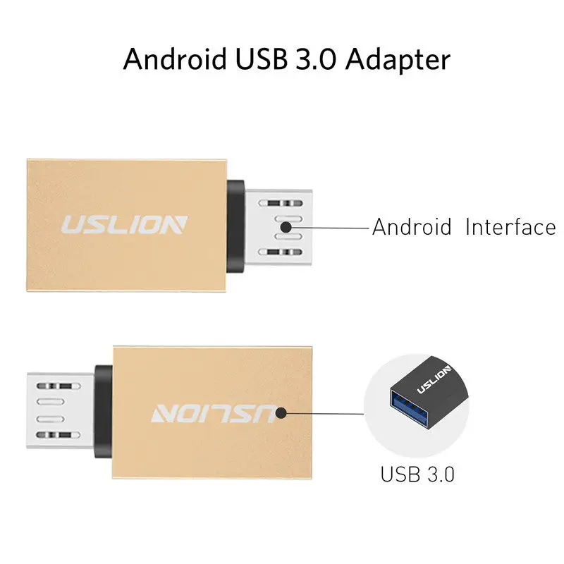 USLION OTG Micro USB адаптер OTG Micro USB к USB 3,0 конвертер кабель для передачи данных для телефона Android Мини адаптер для samsung Xiaomi