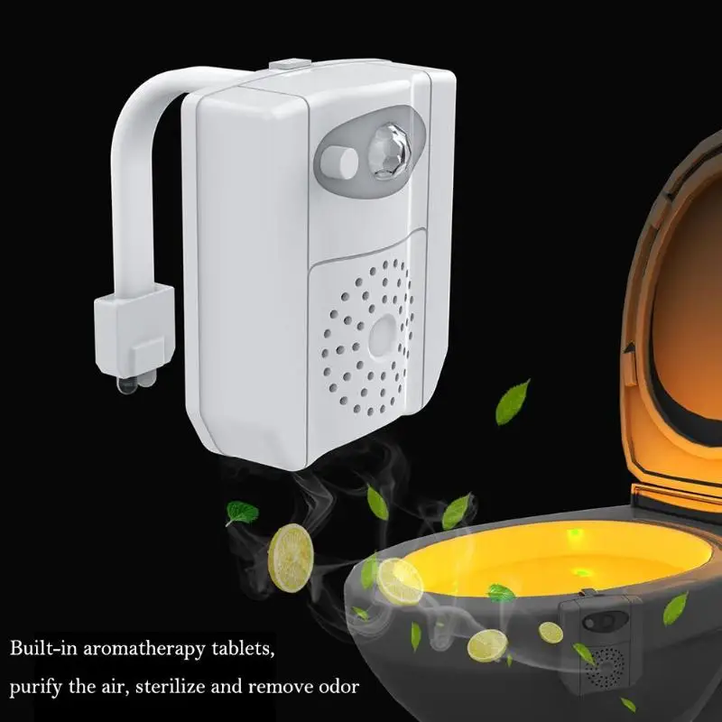 

Bathroom Smart PIR Motion Sensor Toilet Light Waterproof Activated Seat Night Lamp Seat Sensor Lamp Nightlight