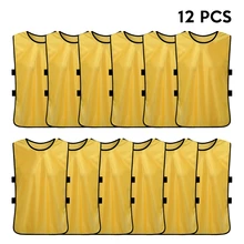 Новые 12 шт. Детские командный Спортивный футбол футбольные тренировочные кофта-передничек быстросохнущие футбольные майки Team спортивные Манишки