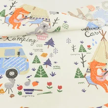 Декоративная ткань для стеганого шитья домашний текстиль счастливый Кемпинг хлопковая ткань Tecido лоскутное постельное белье швейная ткань Ремесленная Teramila ткань