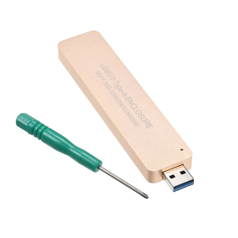 Выдвижной Корпус NGFF SSD USB 2230 типа A M.2 SATA поддерживает 2242/2260/2280/NGFF M.2|Корпус жесткого