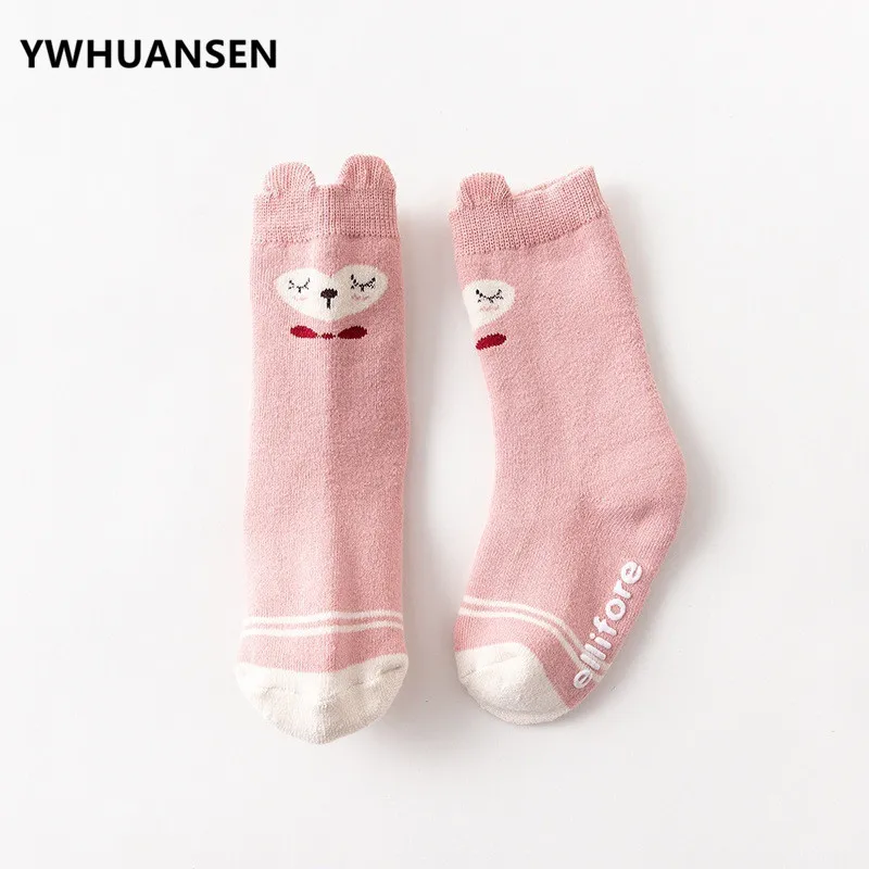 YWHUANSEN/1 пара носков для маленьких девочек с милым рисунком теплые носки мальчиков