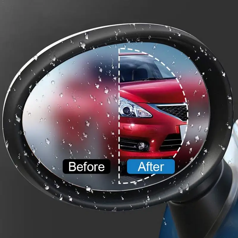 2 шт., Автомобильное зеркало заднего вида, непромокаемая пленка, полноэкранное стекло, анти-туман, боковое окно, отражающее зеркало, универсальная водонепроницаемая пленка