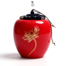 Китайский стиль чайная банка, керамический резервуар для хранения Цзиндэчжэнь, Герметичная канистра, черный чай, Пуэр Улун, банка для хранения чая