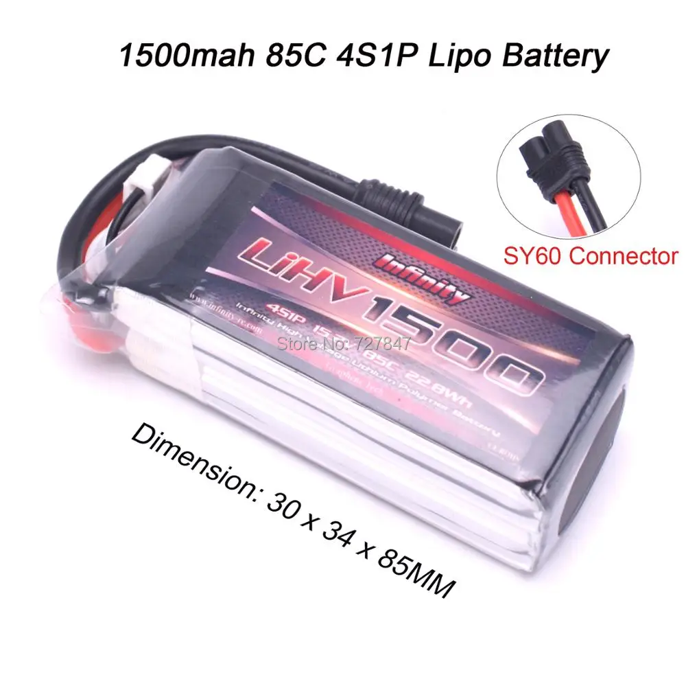 

Rechargeable High Quality for Infinity LIHV 1500mAh 4S 85C 15.2V 22.8Wh Lipo Battery for RC Racing Racer Power Spare Parts