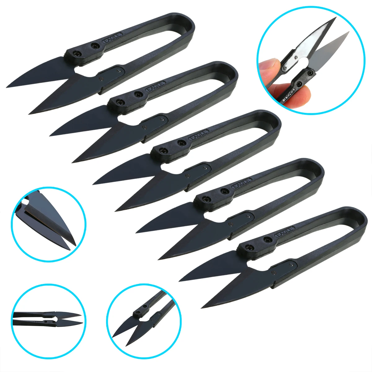 

5pcs Handheld Sewing Embroidery Thread Cutter Snips High Carbon Steel Bonsai Pruner Scissors Multifunction Cutters