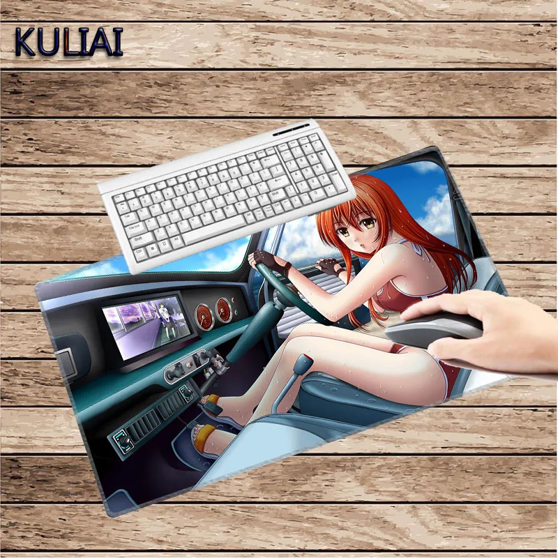 

XGZ Fashion Sexy Driving Girl Mouse Pad Large Size Speed Edition Skid Game Player Laptop Mouse Pad for Gta V Gta 5 Msi Awp N7