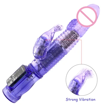 Dual motor Rabbit Vibrators 12 Speed Vibration And 360°Rotation G Spot Dildo Vibrator clitoris Anal Massager Adult Sex for Women 1