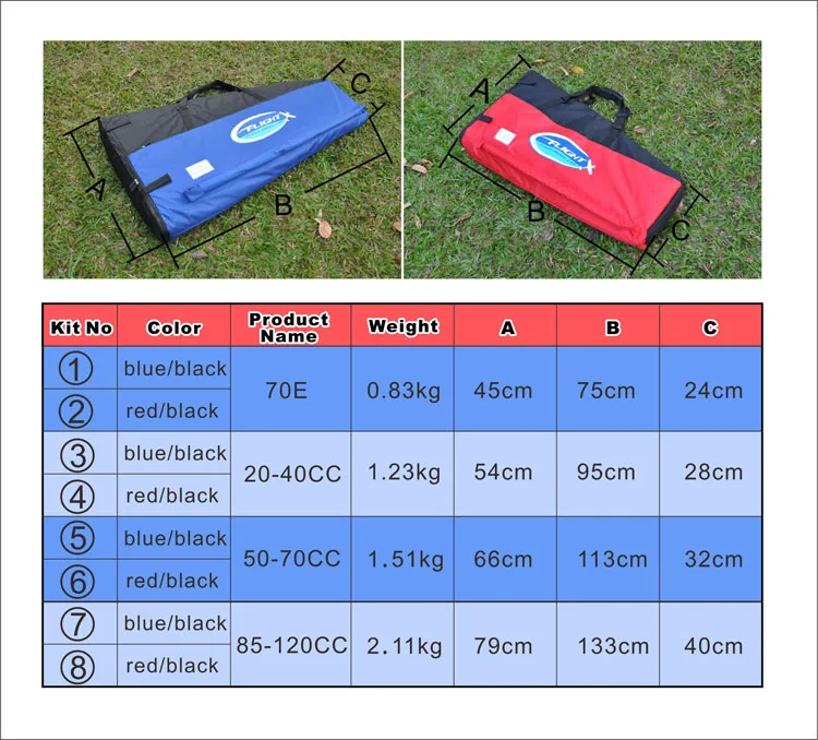 Летная модель 20-40cc 50-70cc RC самолет с бензиновым двигателем защита крыльев Сумка два цвета