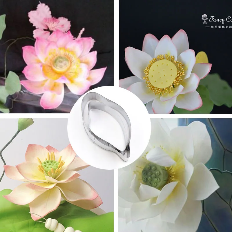 

Stainless Steel Lotus Petal Pattern Cutter Mold Soft Paper Clay 3d Flower DIY Cutting Tool Model Fimo Polymer Clay Tools