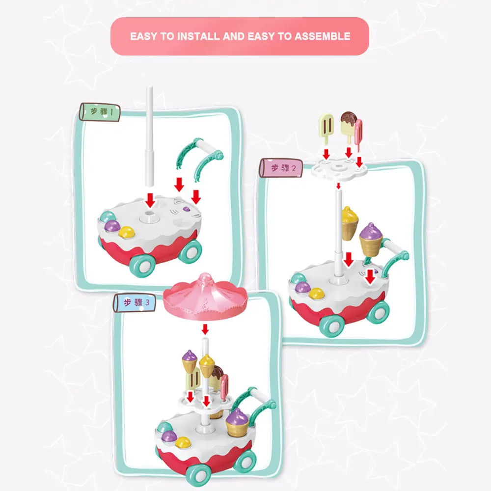Музыкальная игрушка на колесиках музыкальное мороженое игровой домик детские