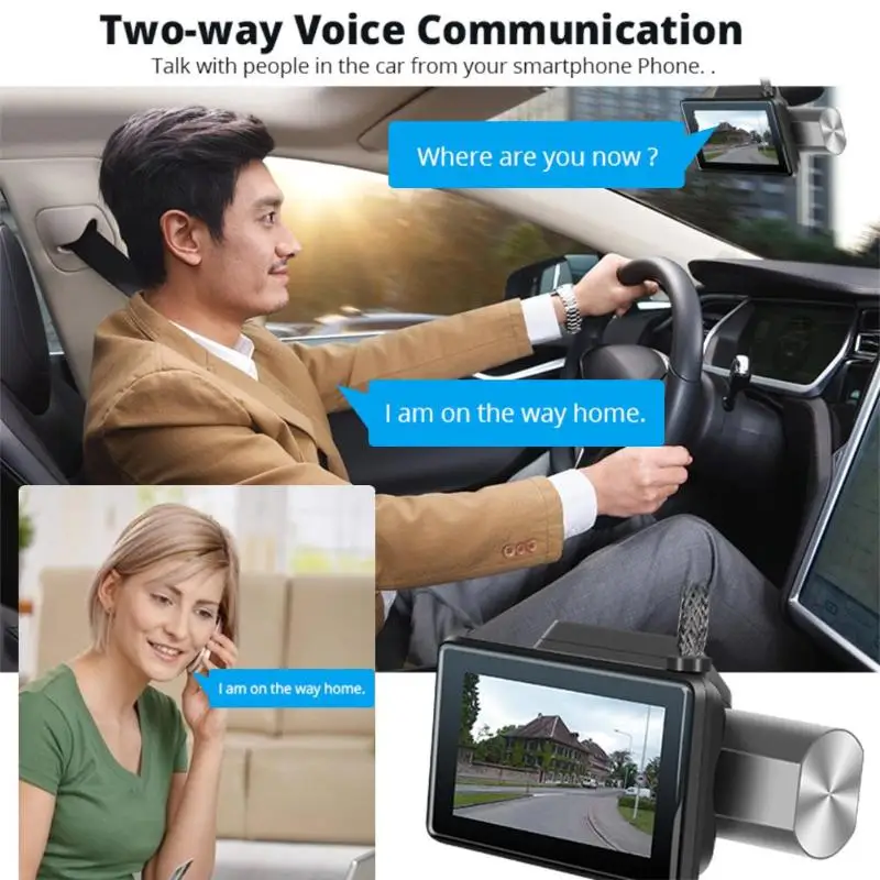 Phisung K9 Android5.0 Car DVR Camera GPS 3G WIFI Dual Lens WDR Dash Cam Recorder
