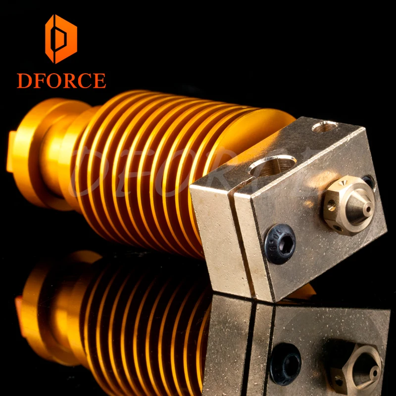 

HQ gold heatsink v6 copper heater block hotend J-head heater block heat break NOZZLE for E3D HOTEND for titan extruder