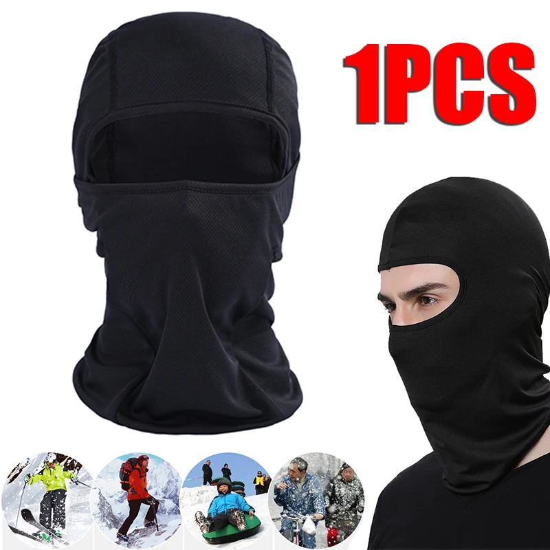 Mayitr 1 قطعة أسود دراجة نارية بالاكلافا التكتيكية كامل الوجه قناع خوذة في الهواء الطلق الرياضة التزلج على الجليد الرقبة حماية