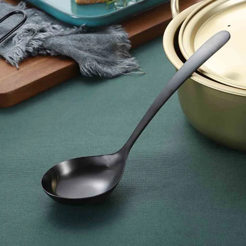 

Rainbow Stainless Steel Soup Spoons With Long Handle Chinese Sliver Dessert Tea Coffee Spoon Kitchen Tools Soup Ladle