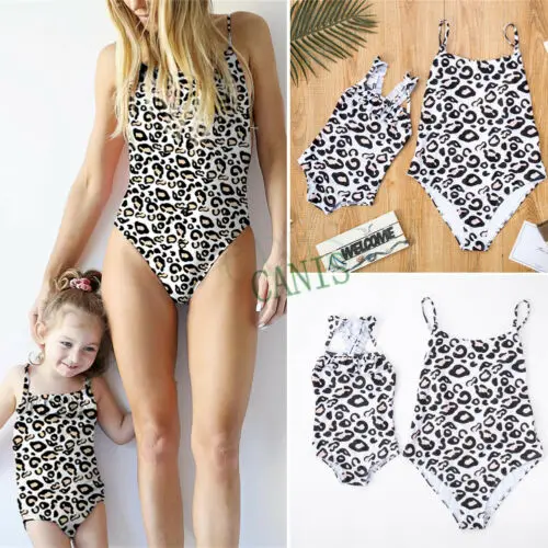 

Leopard parent-child Swimwear Swimsuit Mother Daughter Women Girls Bikini Set