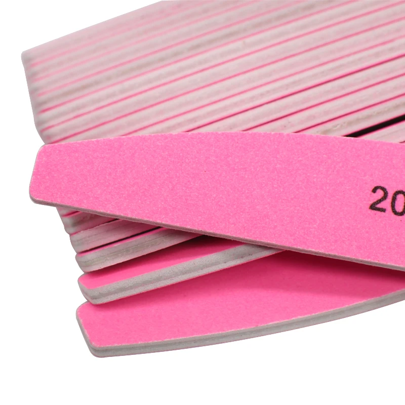 5 шт. розовая пилка для ногтей для маникюра, педикюра, пилочки 200/240 для дизайна ногтей, шлифовальная наждачная бумага, буферный блок, инструмент для полировки ногтей, лайм, a ongle