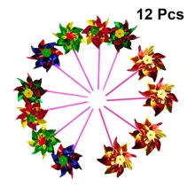 12 шт. маленькая Красивая красочная ветряная мельница пластиковая ветряная мельница игрушка ветряной мельницы набор для детей студентов