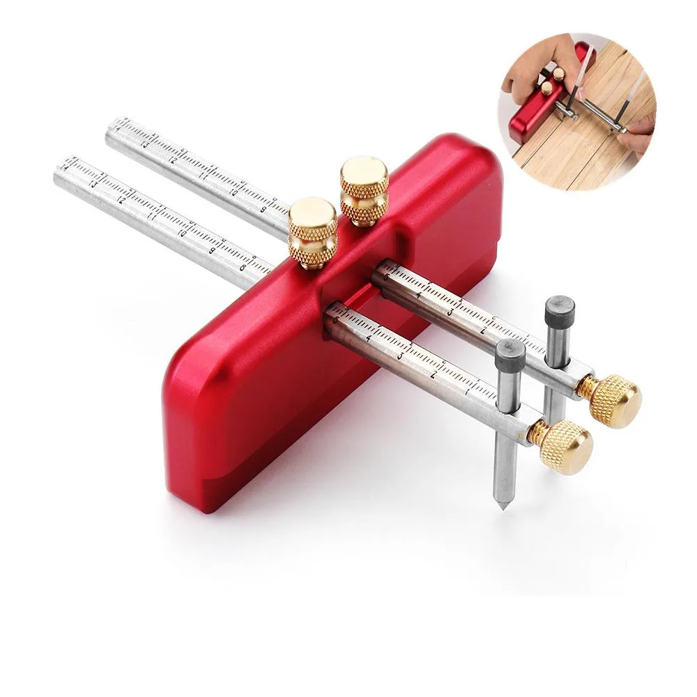 

Aluminium Alloy Carpenter Woodworking Scriber Tool Wood Ink Marker Tools DIY Woodworking Center Alignment Gauge Tools Instrument