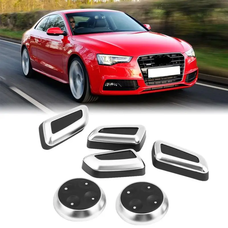 6Pcs Car Seat Adjustment Knob Button Switch Cover Trim for Audi A3 A4 A5 A6 Q3 Q5 Chrome Adjust | Автомобили и мотоциклы