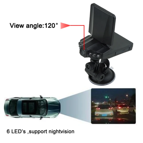 Car DVR 2.5 Inch Camera 270 Degree Full HD 1080P  Dashcam Video Registrars Cars Night Vision IR Recorder Car Styling