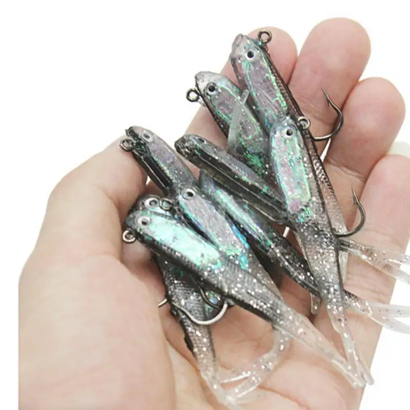 

10 Pcs Soft Silicone Fishing Lure in Bait Deep Swim Hard Bait Fish Tackle Vib Minnow Fishing Wobbler Pesca Crankbait Leurre